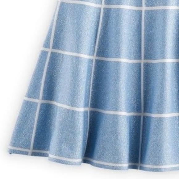 My Michelle Cap Sleeve Metallic Knit Flare Dress - Picture 4 of 8